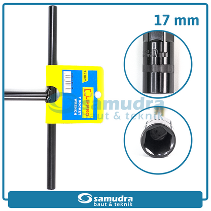 LIPPRO 886-17 Kunci Sok T Hitam 17 mm