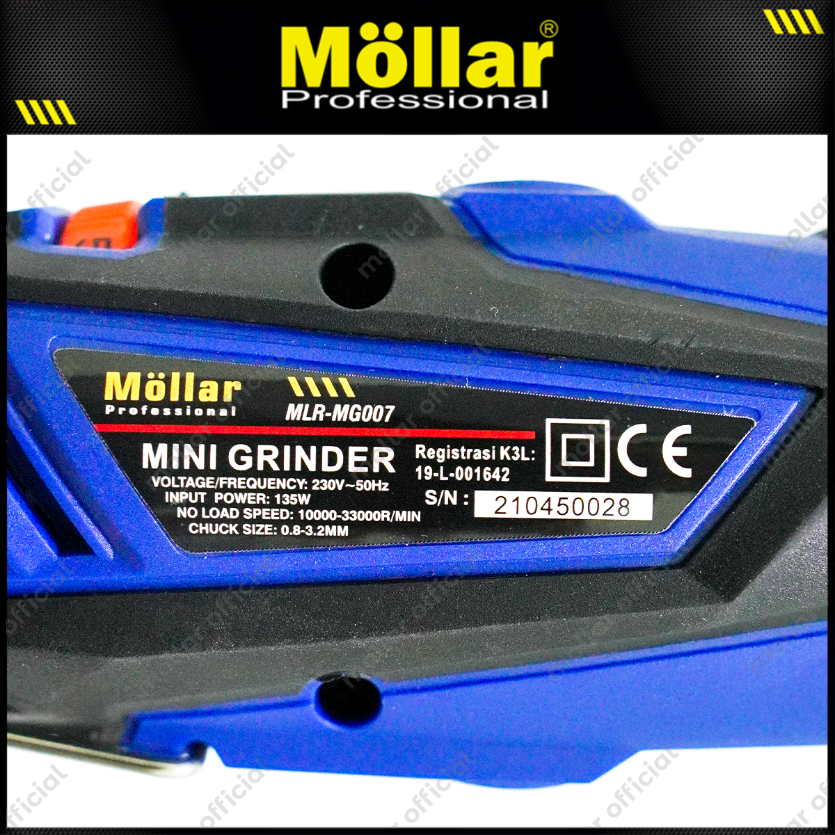 MOLLAR MG007 Mesin Mini Grinder Set 40 pcs Box Plastik