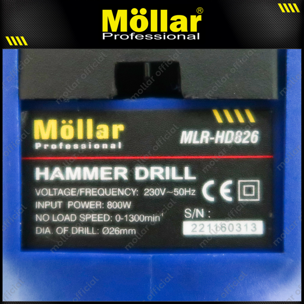 MOLLAR HD826 Mesin Bor Bobok SDS Plus 26 mm / Rotary Hammer