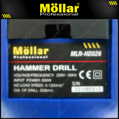 MOLLAR HD826 Mesin Bor Bobok SDS Plus 26 mm / Rotary Hammer
