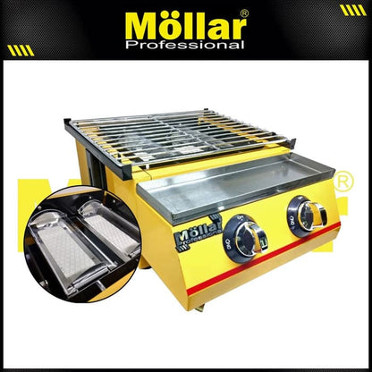 MOLLAR ET-K111B Alat Panggang 2 Tungku / Roaster Gas LPG