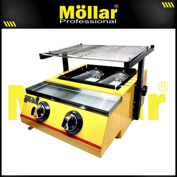 MOLLAR ET-K111B Alat Panggang 2 Tungku / Roaster Gas LPG