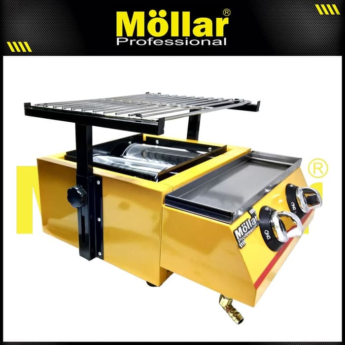 MOLLAR ET-K111B Alat Panggang 2 Tungku / Roaster Gas LPG