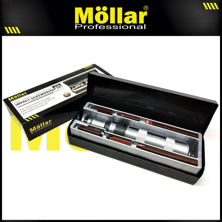 Mollar Rasmi MOLLAR MLR-2800A Obeng Ketok Set 7 pcs Box Besi – samudrabautteknik