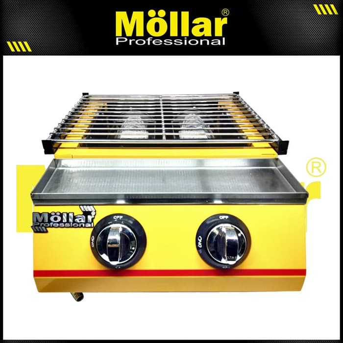 MOLLAR ET-K111B Alat Panggang 2 Tungku / Roaster Gas LPG