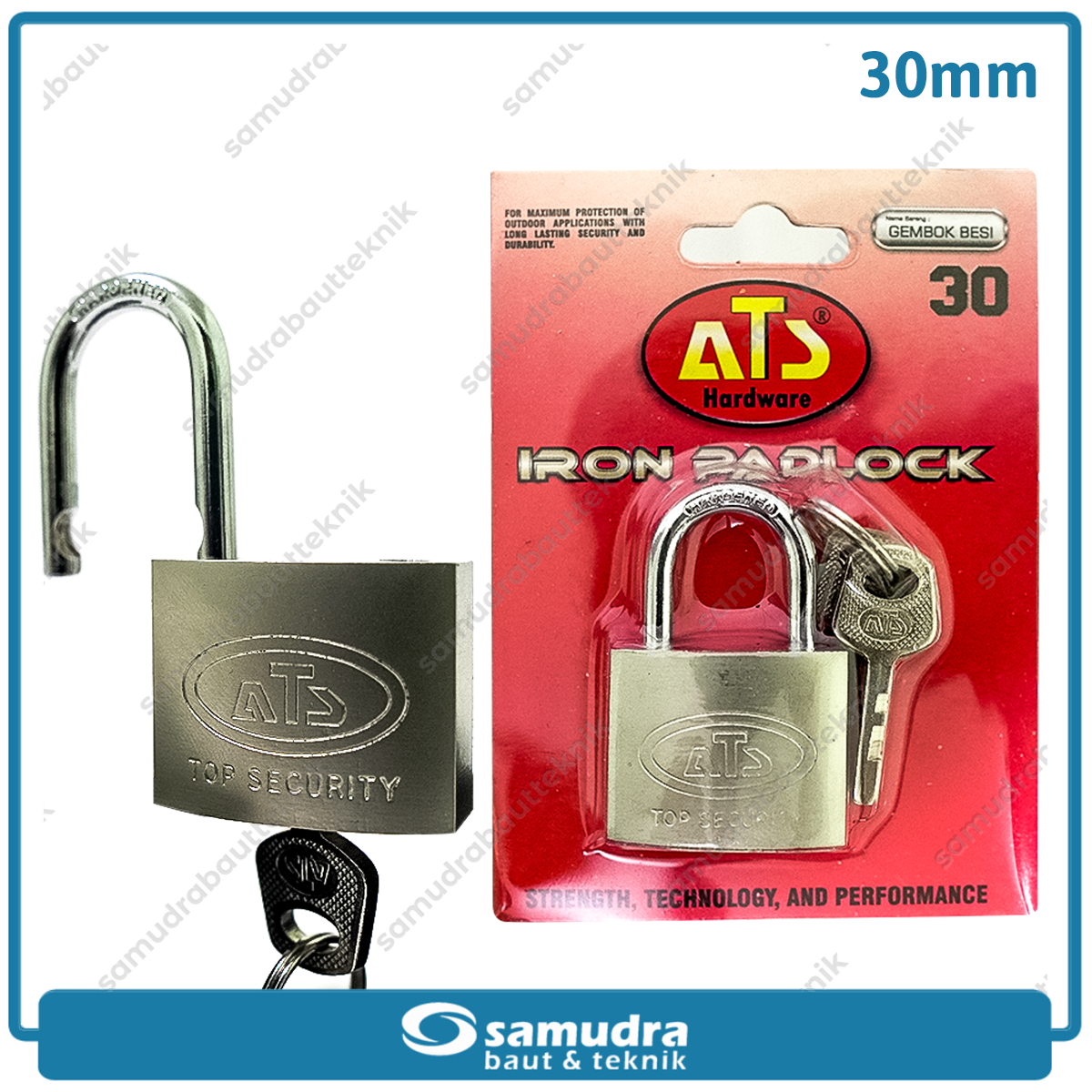 ATS Gembok 30 mm Short / Gembok Besi Leher Pendek