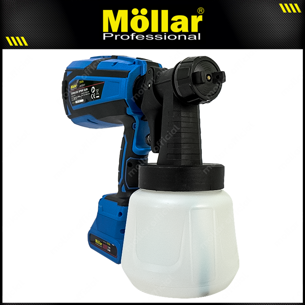 MOLLAR CSG451 Mesin Semprot Cat Baterai 20V / Cordless Cordless Spray Gun HVLP