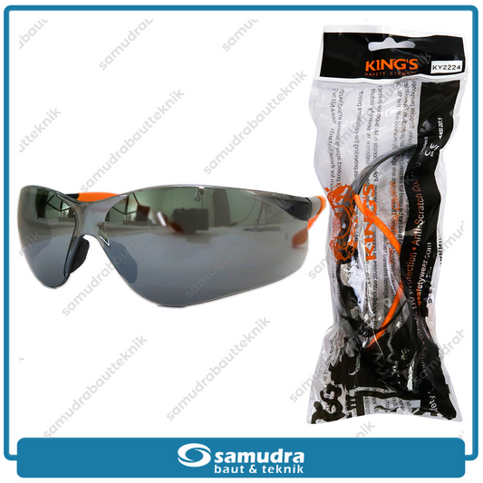 KINGS KY2224 Kacamata Safety Hitam Mirror
