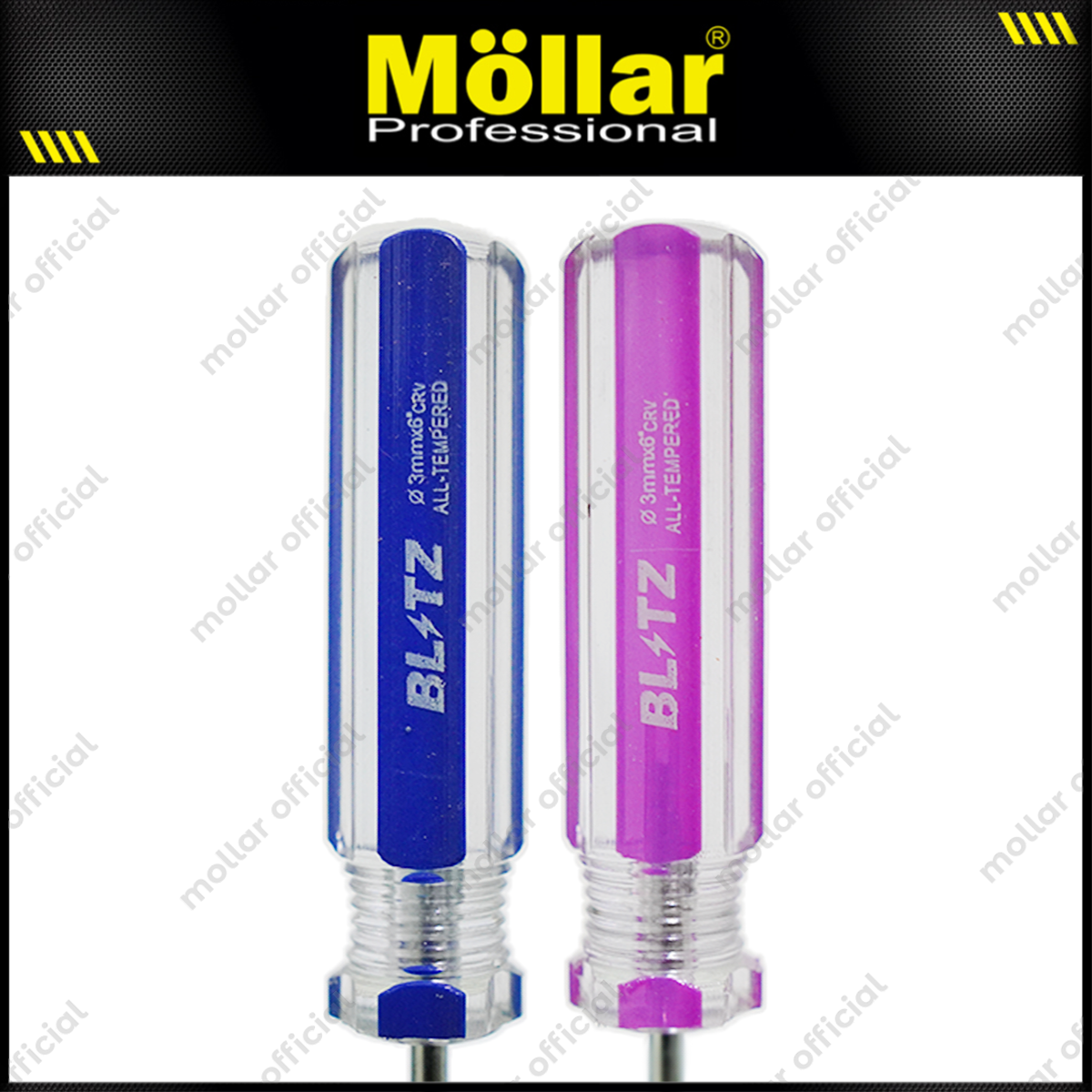 [PAKET] 2 Set BLITZ Obeng Radio 6 Inch Plus Minus 150 Hp Jam Screwdriver