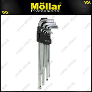 MOLLAR MLR-430200 Kunci L Set Panjang Ballpoint 9 Pcs 1.5-10 mm