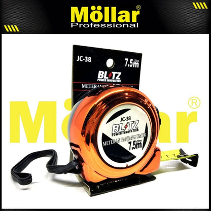 BLITZ JC38 Meteran 7.5 meter x 25 mm Warna Oranye