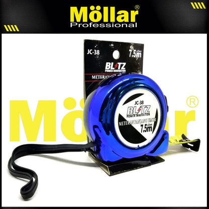 BLITZ JC38 Meteran 7.5 meter x 25 mm Warna Biru
