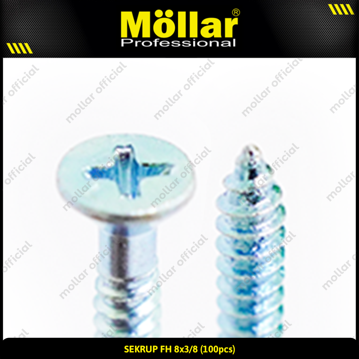 MOLLAR 93-052 Sekrup FH 8 x 3/8 - 100 pcs