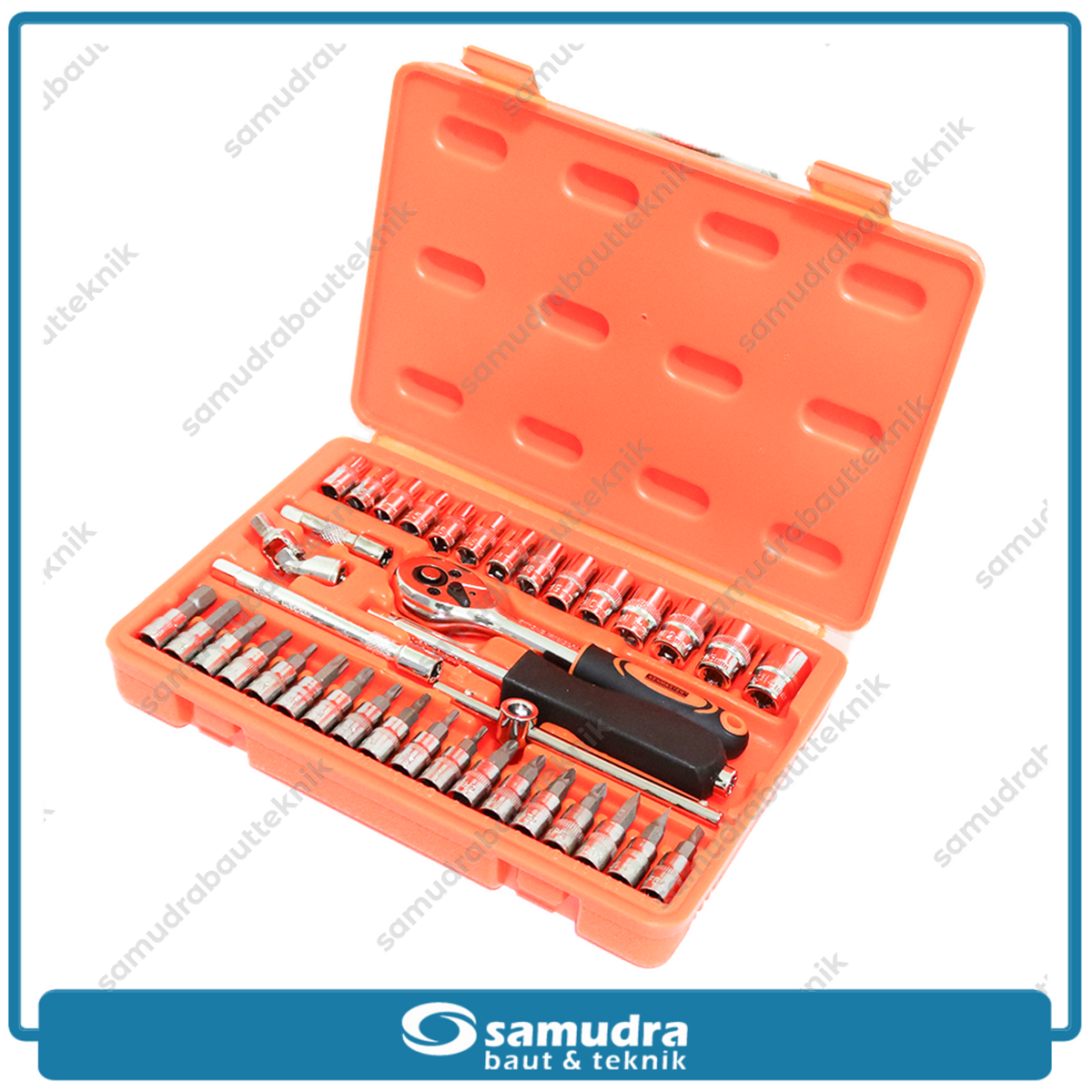 KENMASTER KCSO-081 Kunci Sok Set 38 pcs Box Plastik Oranye