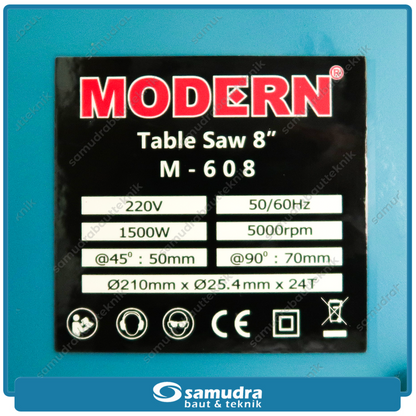 MODERN M-608 Mesin Gergaji Meja 8" / Table Saw 8"