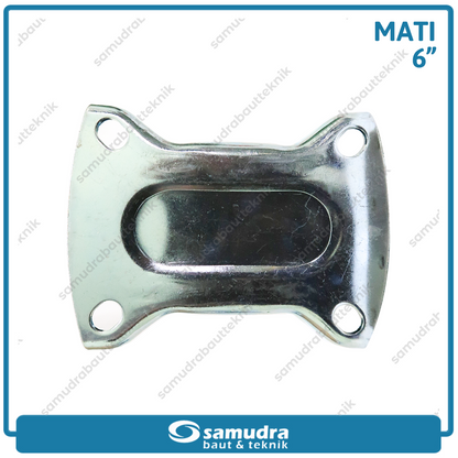 XANDER RODA-361 Roda Karet Hitam Mati 6" - Satuan