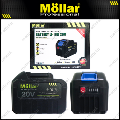 MOLLAR Baterai 20V 6.0 A Cordless Power Tools untuk CAG20300