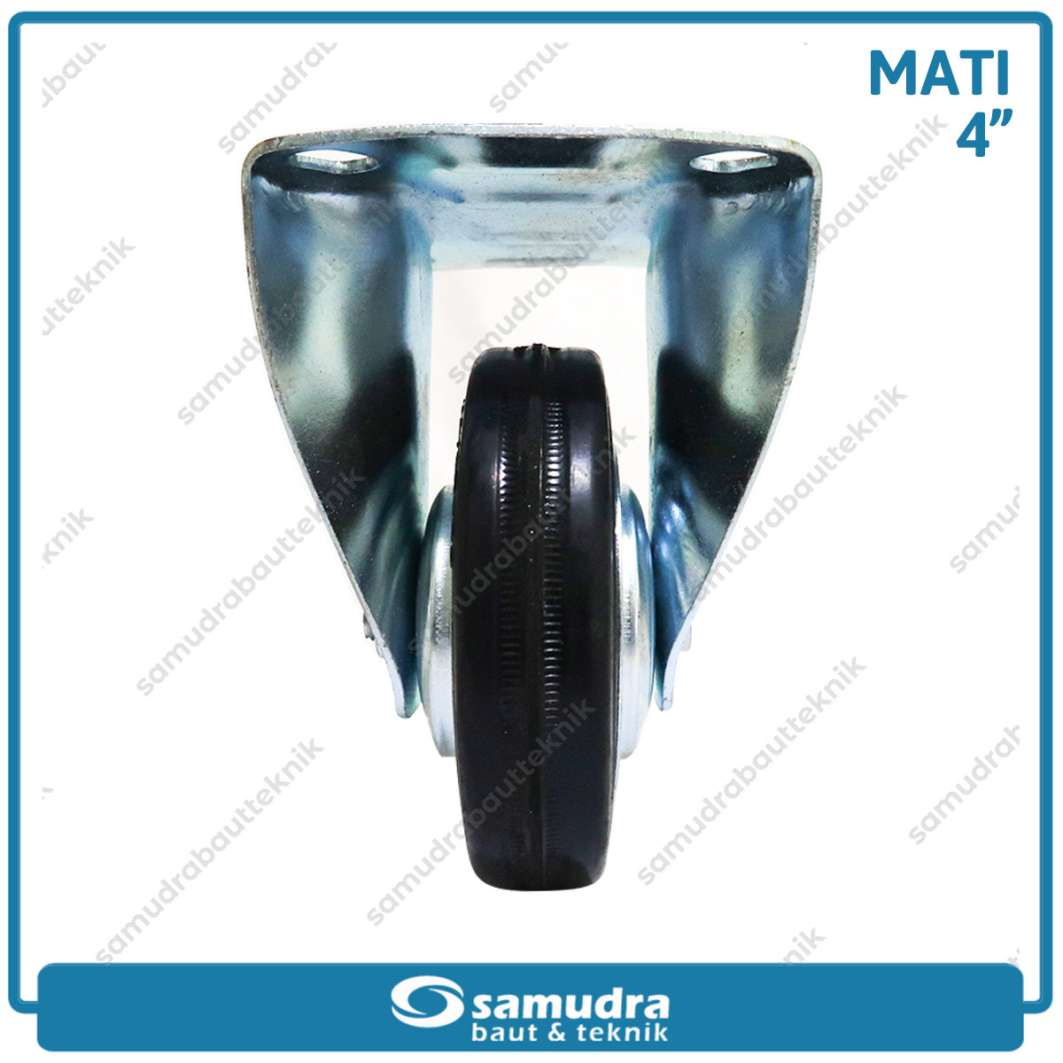 XANDER RODA-197 Roda Karet Hitam Mati 4" - Satuan