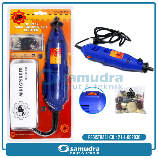 JP 89-005 Mesin Mini Grinder Set 40 pcs Blister