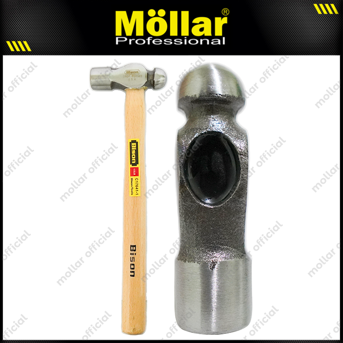 BISON Palu Konde FGS Gagang Kayu 8 oz 1/2 Lb