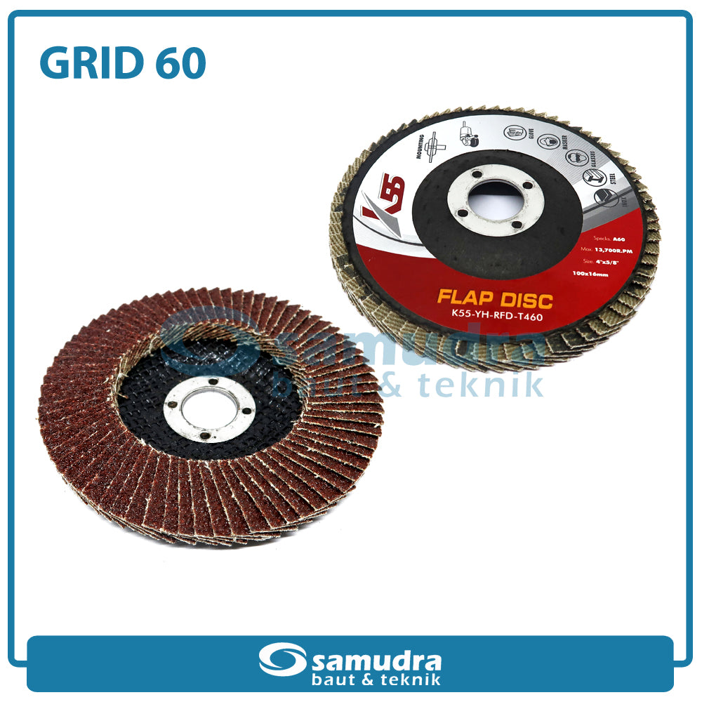K55 K55-YH-RFD-T460 Amplas Susun No. 60 / Flap Disc