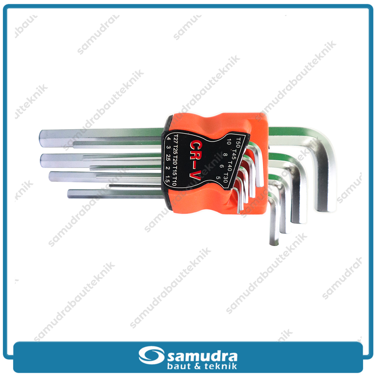 K55 ER-HHKS-2EP Kunci L Set Panjang 9 pcs Long Flat 1.5-10 mm