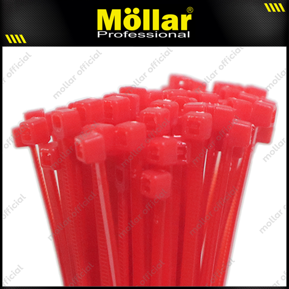 MOLLAR KT-25100 Kabel Ties 2.5x100 mm Merah