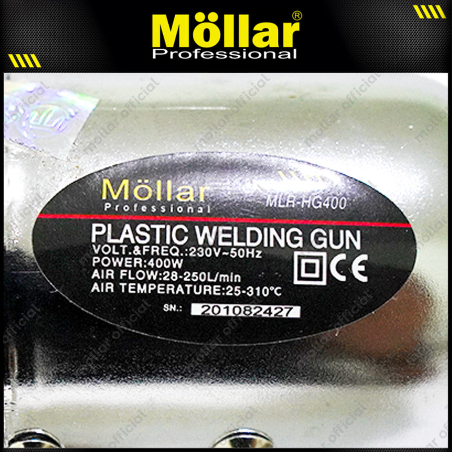 MOLLAR HG400 Mesin Hot Gun Las Plastik Heat Gun 400 Watt