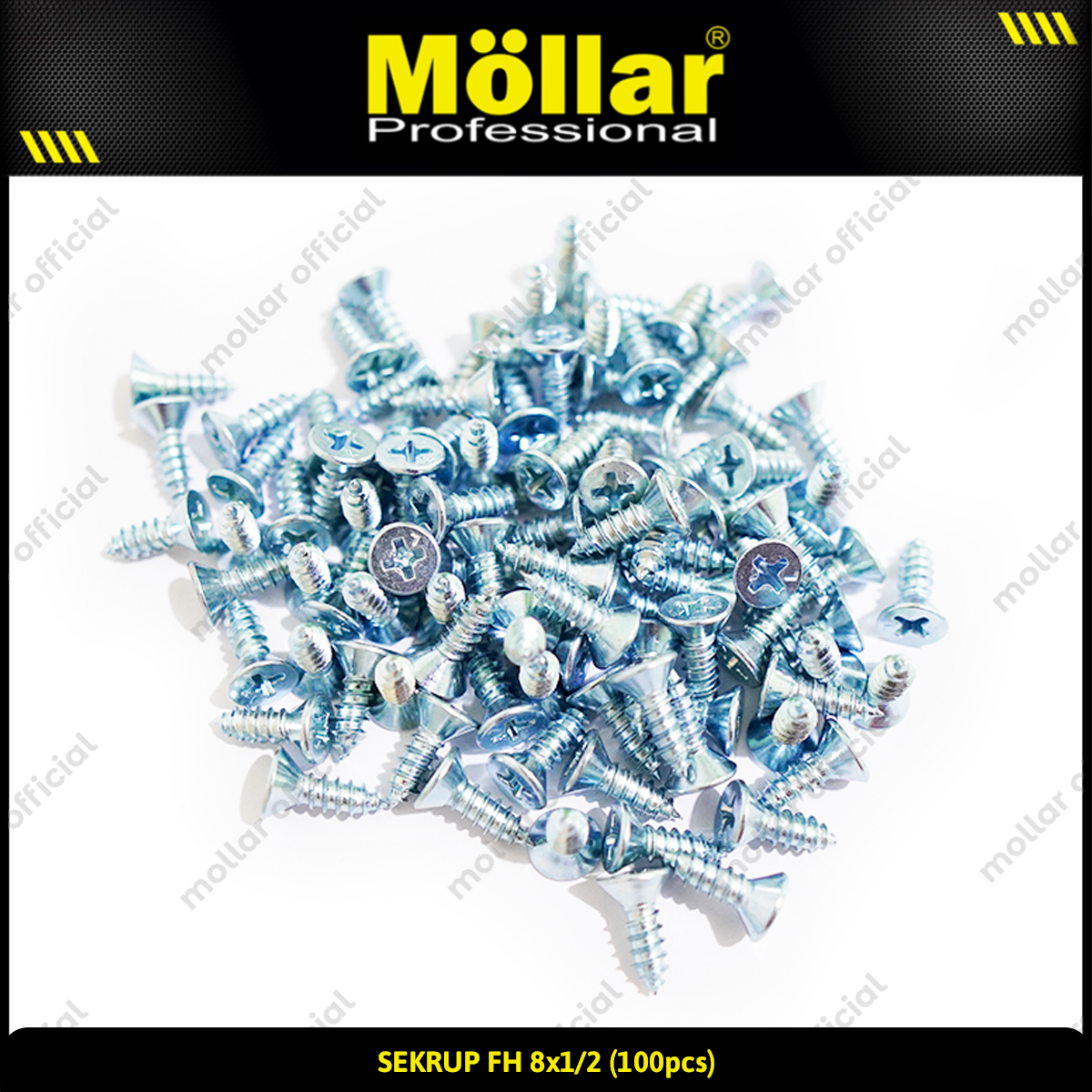 MOLLAR 93-053 Sekrup FH 8 x 1/2 - 100 pcs