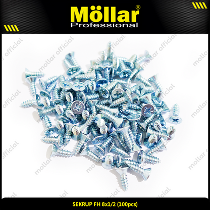 MOLLAR 93-053 Sekrup FH 8 x 1/2 - 100 pcs