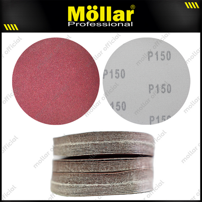 HSS Amplas Bulat No 150 Amplas Velcro Tempel Mata Gerinda 4 Inch - 50 Pcs