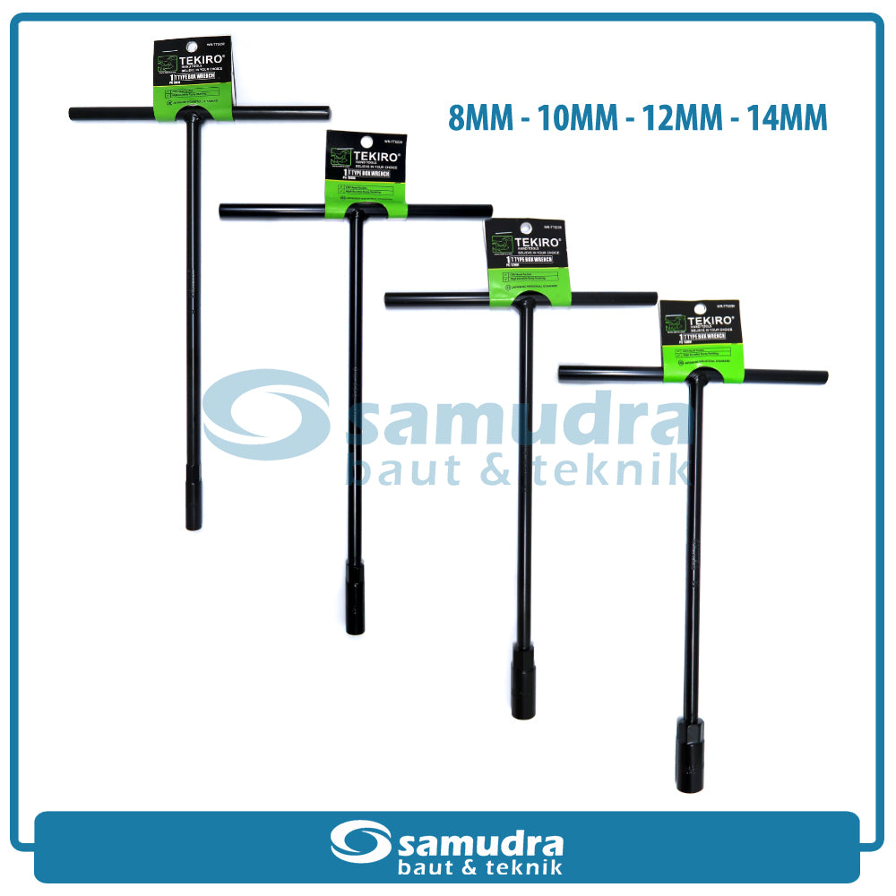 [PAKET] 4 SET TEKIRO Kunci T Sok 8 - 10 - 12 - 14 Mm Sock Shock Socket