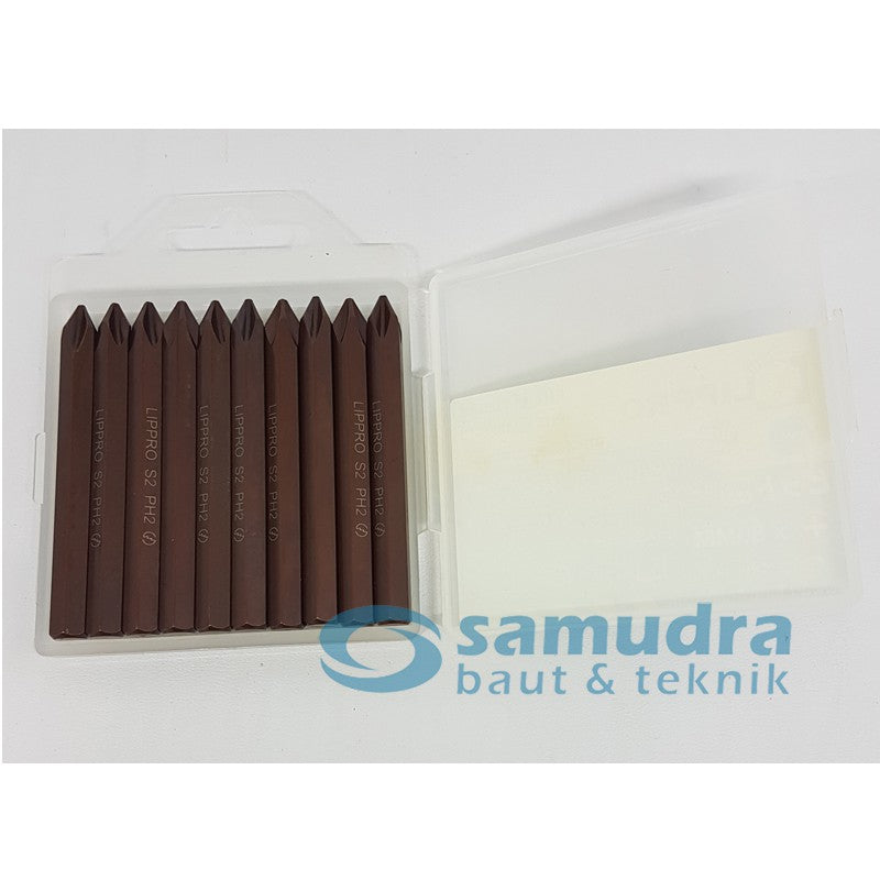 LIPPRO 138S-66 Mata Obeng Ketok Ph2 Set 10 Pcs