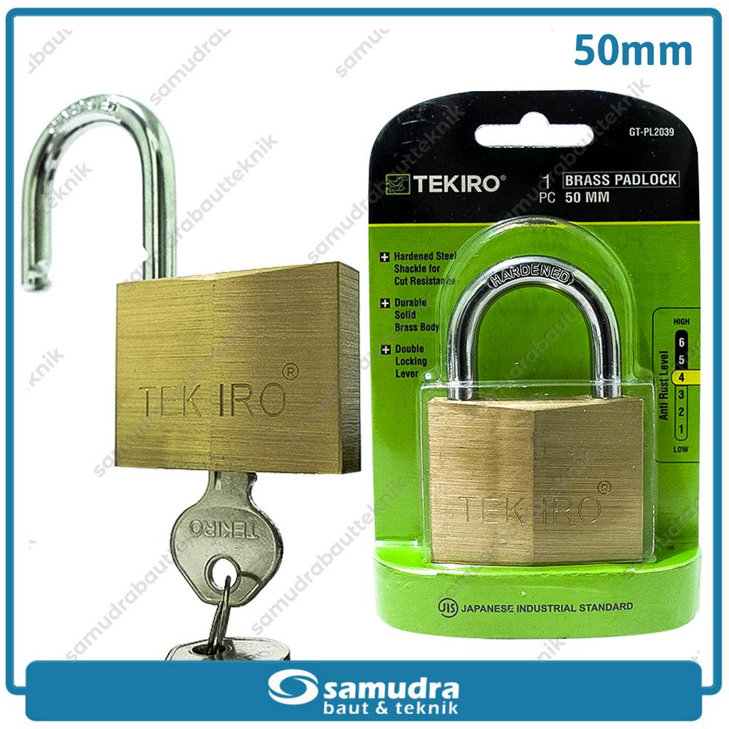 TEKIRO GT-PL2039 Gembok Kuningan 50 mm