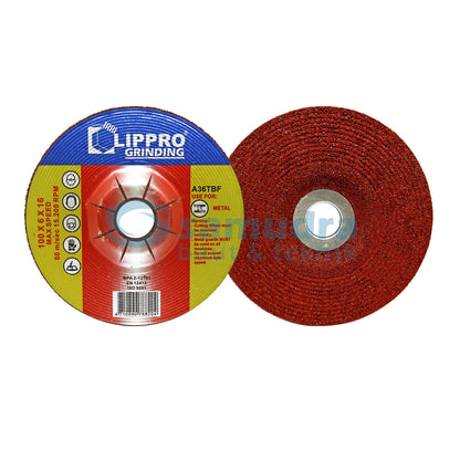 LIPPRO 88204 Mata Gerinda Poles Besi 4" / Grinding Wheel A36TBF