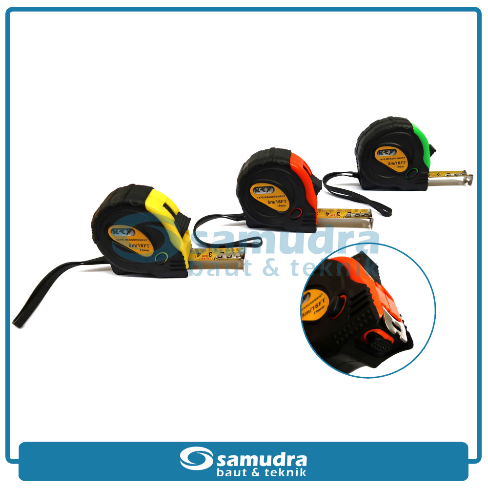 KTP Meteran Karet 5 meter x 19 mm