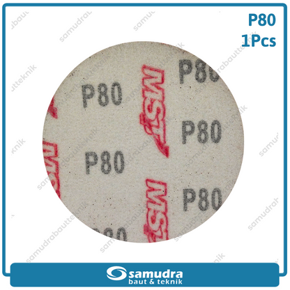 MST MST-YF-VS-408 Amplas Velcro Bulat No. 80 Mesin Gerinda 4"