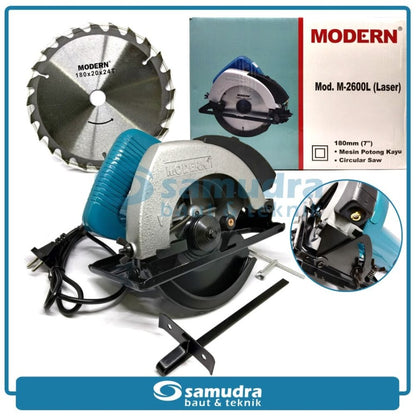 MODERN M-2600L Mesin Gergaji Sirkel Laser Listrik 7" / Circular Saw
