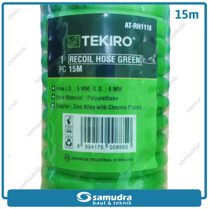 TEKIRO AT-RH1118 Selang Spiral 15 meter / Selang Recoil Hijau