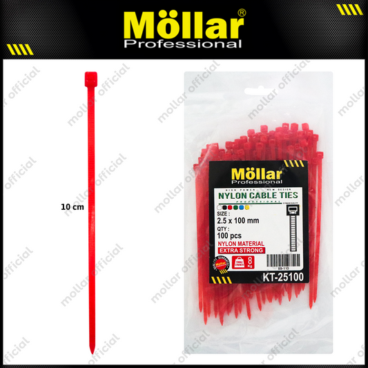 MOLLAR KT-25100 Kabel Ties 2.5x100 mm Merah