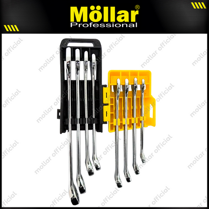 BISON Kunci Ring Pas Set 8 pcs (8-19 mm) Eliptical