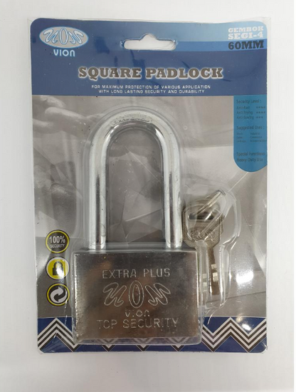 VION Gembok 60 mm Long / Gembok Leher Panjang
