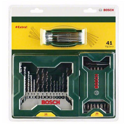 BOSCH 2607017334 Mata Bor Set Kombinasi Set 41 pcs X-Line & Obeng Tangan