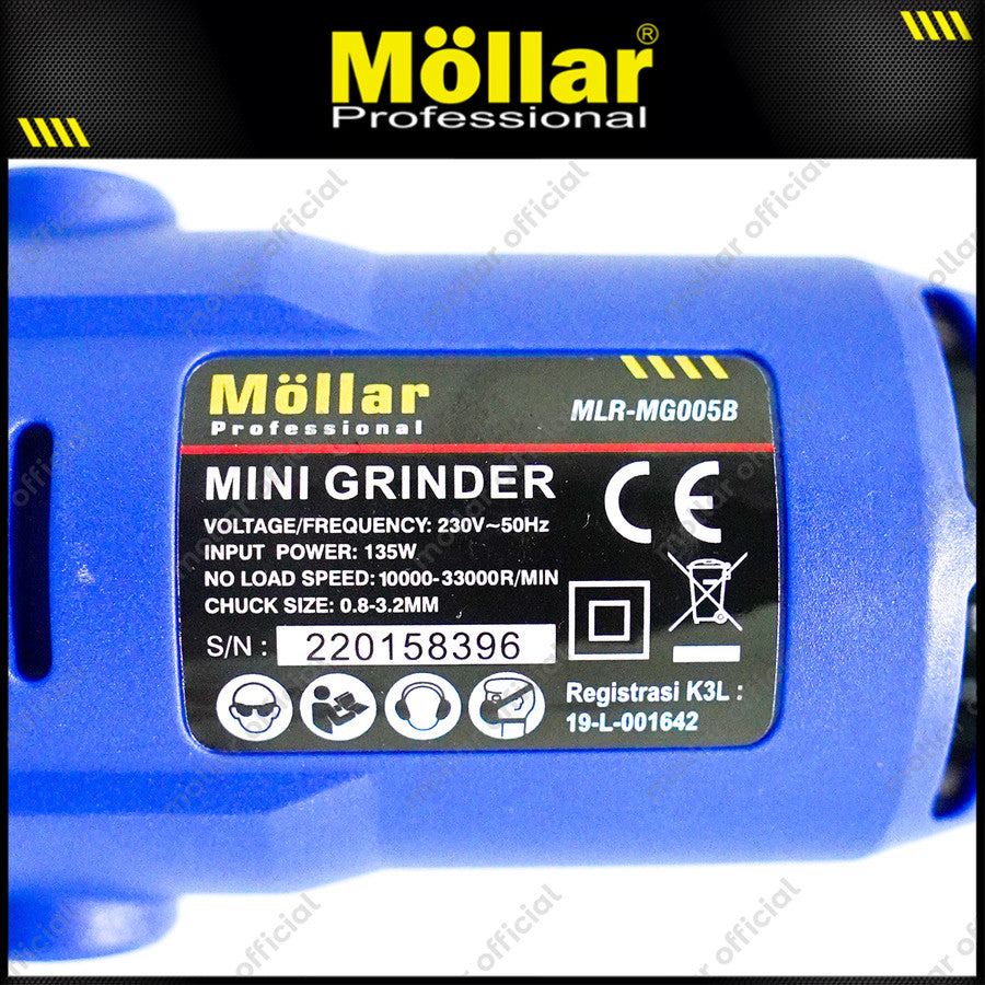 MOLLAR MG005B Mini Grinder Set 40 Pcs Bor Gerinda Tuner Blister