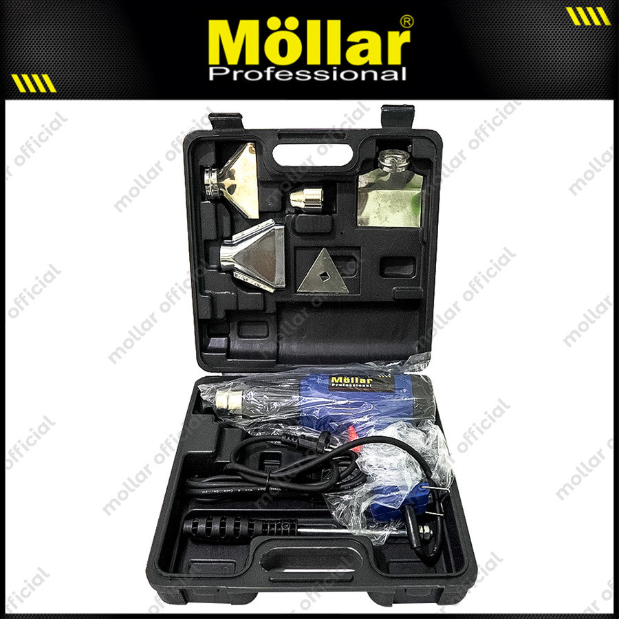 MOLLAR HG003 Mesin Hot Air Gun Set Aksesoris Koper 1.600 Watt