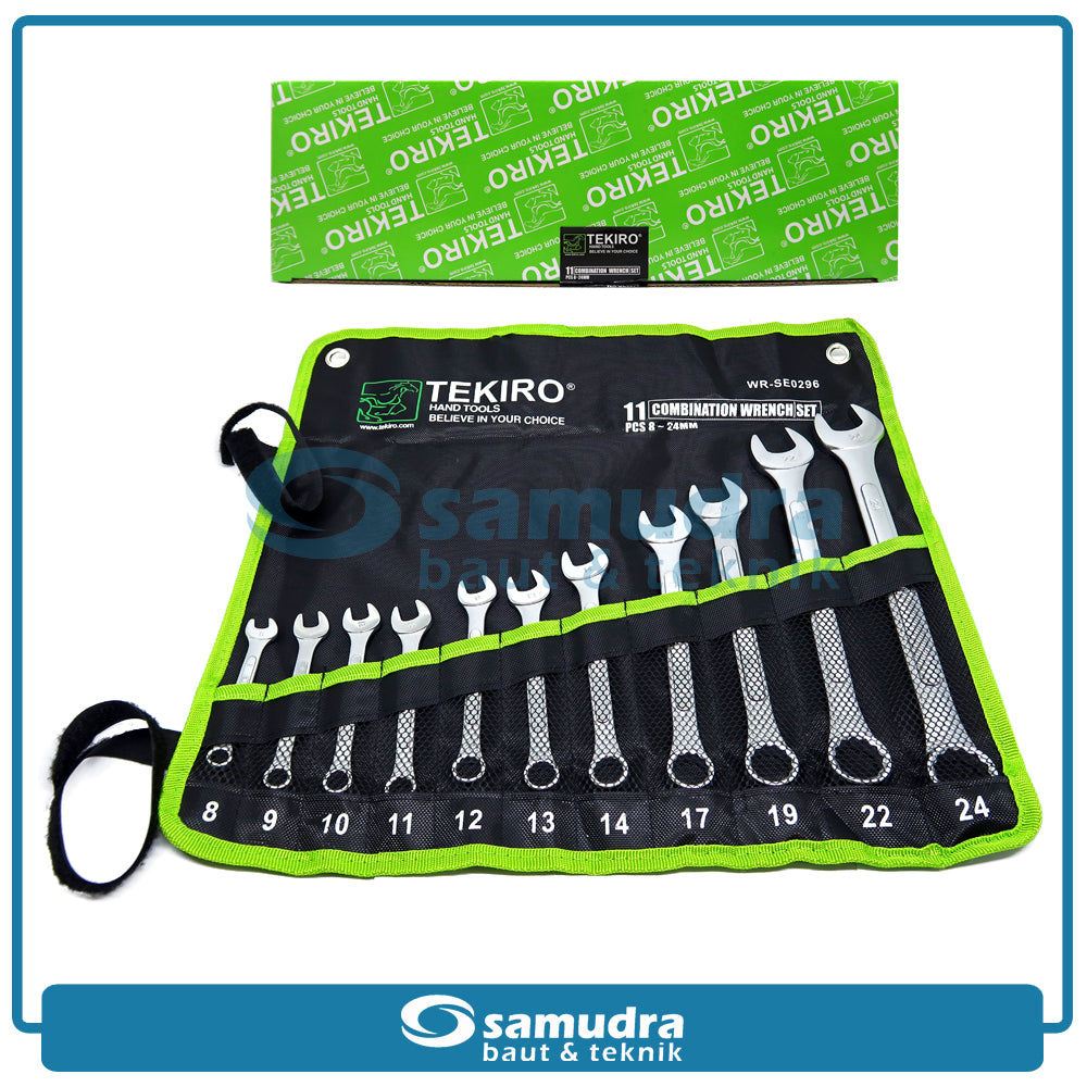 TEKIRO WR-SE0296 Kunci Ring Pas Set 11 pcs (8-24 mm)