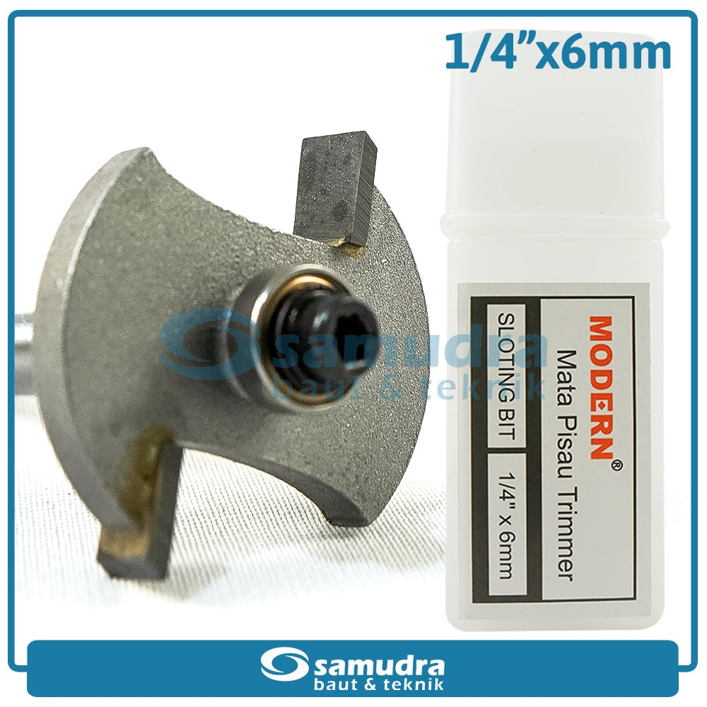 MODERN Mata Profil Sloting Bit 6 mm / Trimmer Bit 1/4"