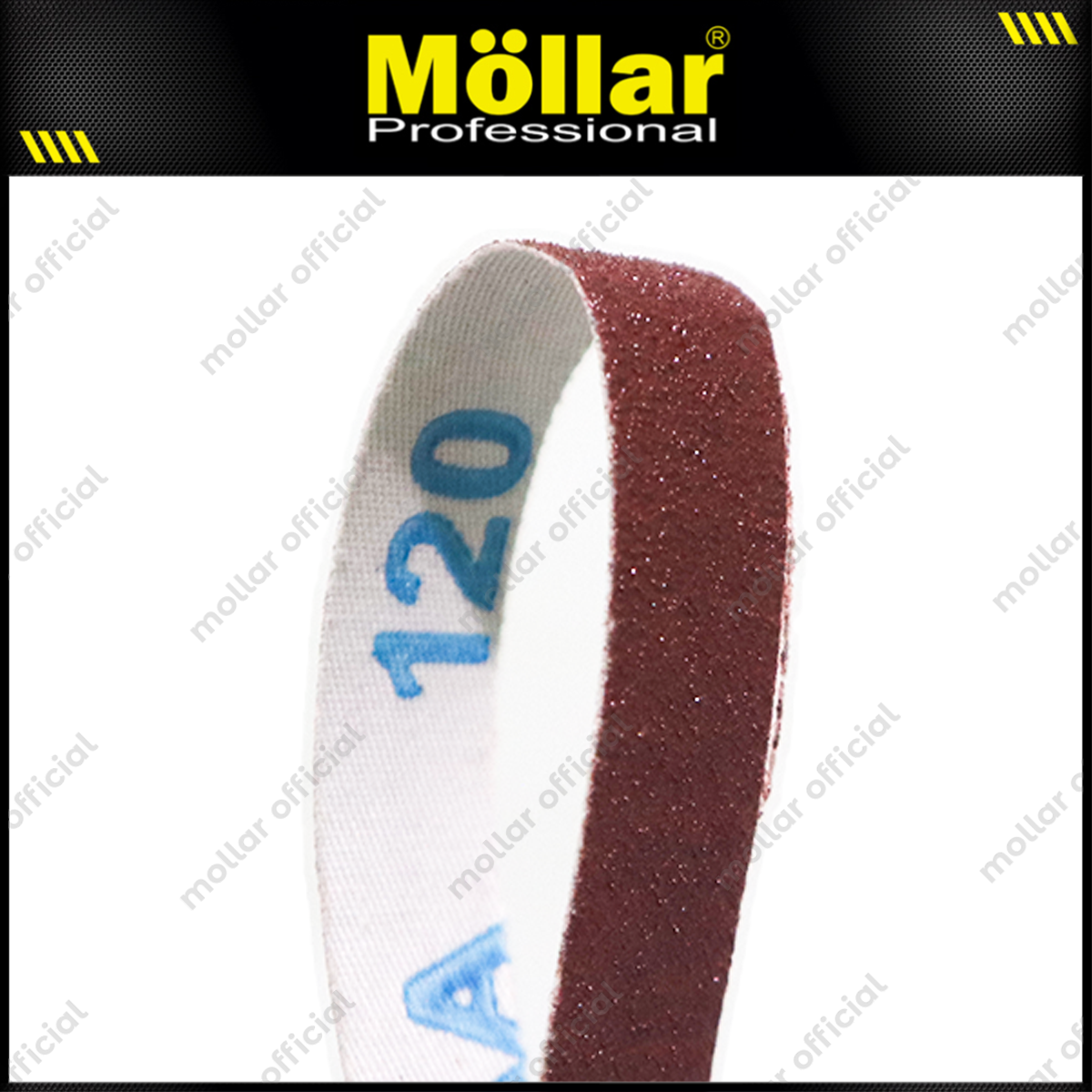 MOLLAR Mata Amplas Sabuk No 120 Adaptor Mesin Gerinda Belt Sander - 10 Pcs