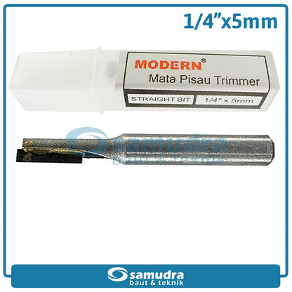 MODERN Mata Profil Straight Bit 5 mm / Trimmer Bit 1/4"