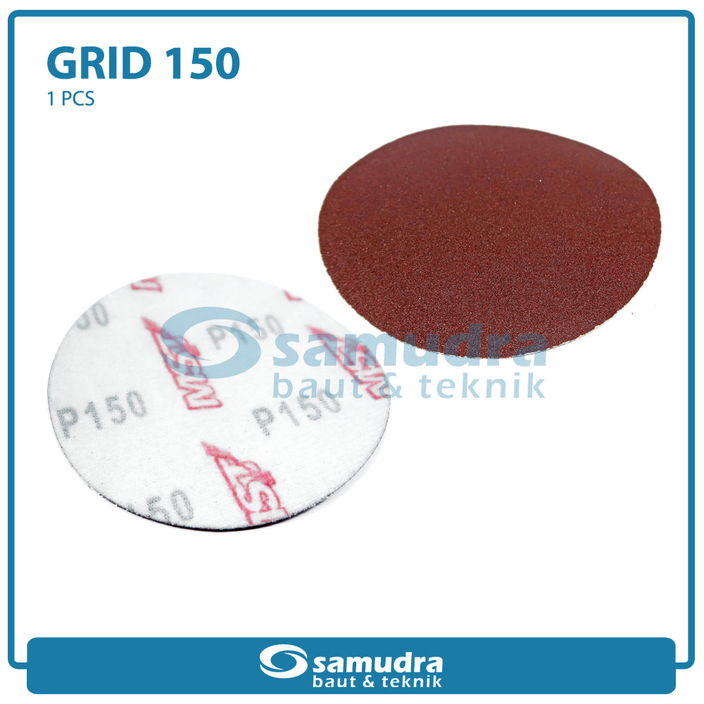 MST MST-YF-VS-415 Amplas Velcro Bulat No. 150 Mesin Gerinda 4"